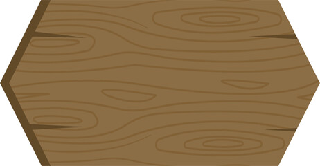 Blank wooden sign made from vectors
