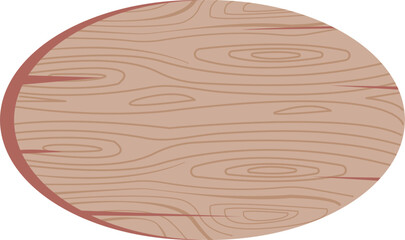 Circular wooden sign