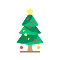Christmas Tree icon vector image. Suitable for mobile apps, web apps and print media.