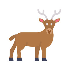 Deer icon vector image. Suitable for mobile apps, web apps and print media.