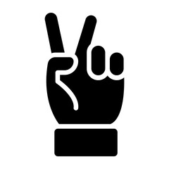 VictoryHand Vector Glyph Icon Design