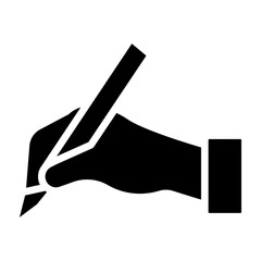 WritingHand Vector Glyph Icon Design