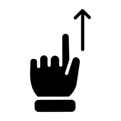 Fototapeta premium SwipeUp Vector Glyph Icon Design