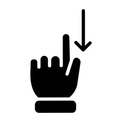 SwipeDown Vector Glyph Icon Design