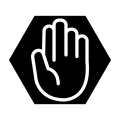 Obraz premium StopHand Vector Glyph Icon Design