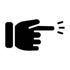 HandPointing Vector Glyph Icon Design