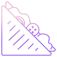 Outline Color Bread Sandwich icon