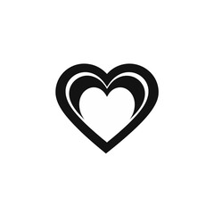 Heart Love Silhouette Vector Transparent Background