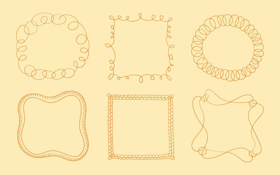 Minimalist Square and Circle Frames Set