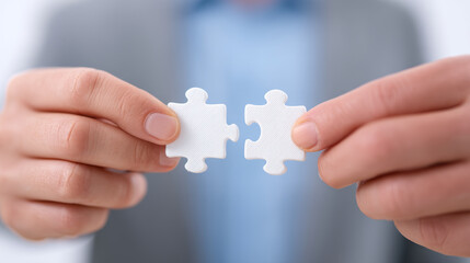 White puzzle piece connection teamwork collaboration problem solving partnership strategy solution business focus. White puzzle piece connection teamwork collaboration problem solving partnership