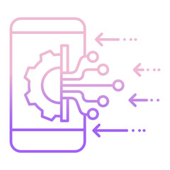 Outline Color Mobile settings icon