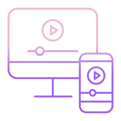 Outline Color Video icon