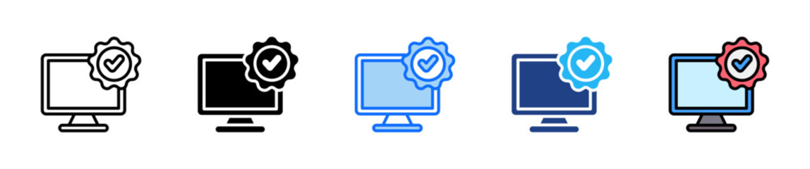 Model Validation Icon Set Multiple Style Collection