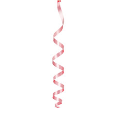 Isolated Balloon Ribbon Curl on White Background - Perfect for Celebrations