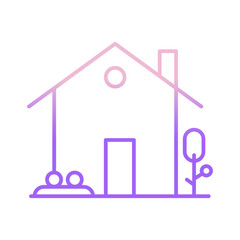 Outline Color Home icon