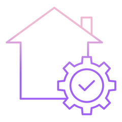 Outline Color Home services icon