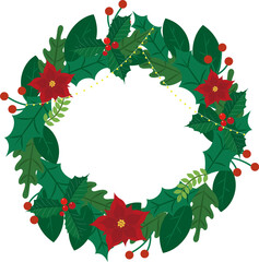 Fototapeta premium christmas holly frame