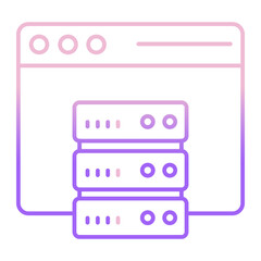 Outline Color Web Server icon