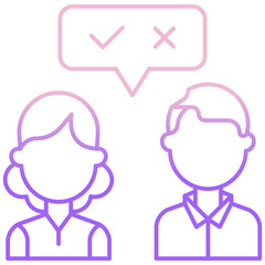 Obraz premium Outline Color Corporate Talk icon