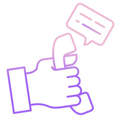 Outline Color Support call icon