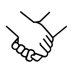 Holding Hands Line Icon