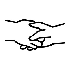 Holding Hands Line Icon