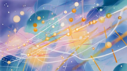 Abstract radar visualizes customer trends with glowing data points a modern innovative artistic concept