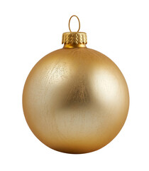 Golden Christmas Bauble Isolated on Background