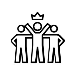 Leadership & Teamwork Line Icon