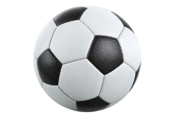 Realistic football soccer ball isolated on transparent background
