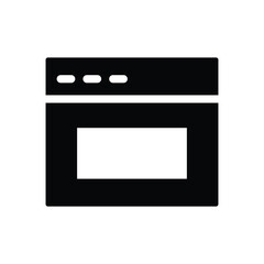 Stylish Black Icon of a Kitchen Oven for Modern Cooking Themes