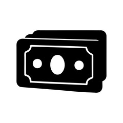 Stack of money bills icon representing finance and wealth