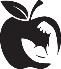 Strong apple icon: symbolizing health, fitness, power, and nutrition.