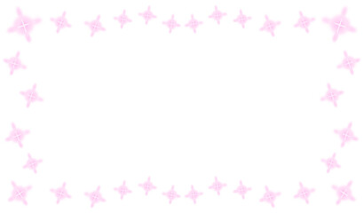 Pink glowing square frame design