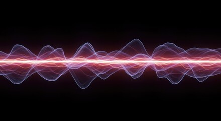 Abstract digital art illustrating pervasive vibrational fields and energy patterns forming a subtle, continuous wave background ,underlying ,science ,seamless