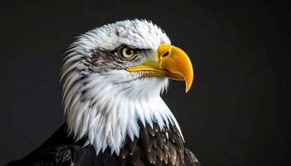 Obraz premium Majestic Bald Eagle Portrait with Intense Gaze.