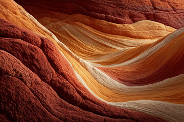 Obraz premium Abstract texture background of wavy red sandstone layers