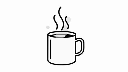 Steaming Hot Beverage in a Mug, Ideal for Breakfast or a Cozy Break