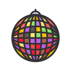 Disco Ball icon vector image. Suitable for mobile apps, web apps and print media.