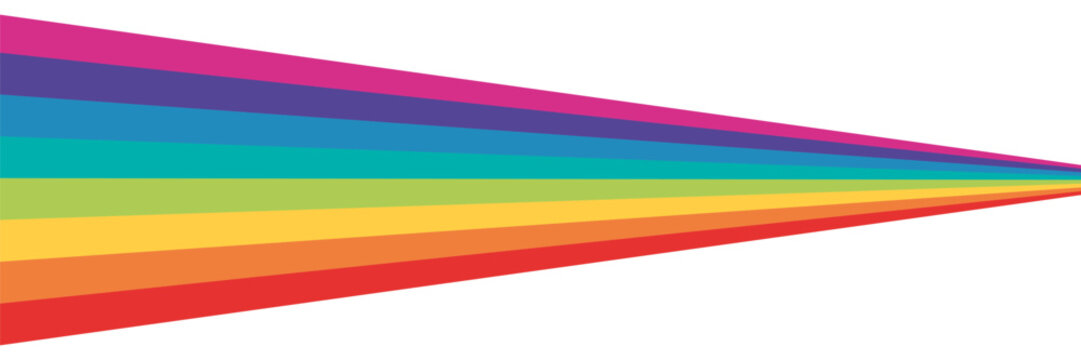 Multicolor Straight Lines Background. Rainbow rays direction