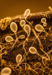 Sperm Cell Cluster in Macroscopic Environment