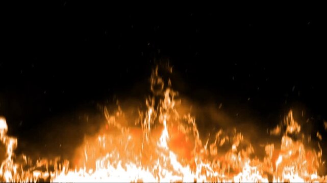 Flames  fire  smoke 4k HD 1080
