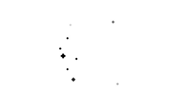 Animated wind icon blowing on white background