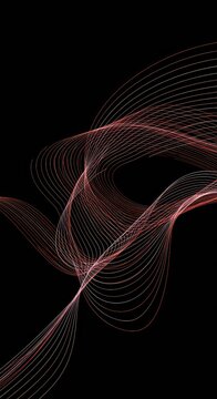 Abstract visual representation of a hyperbolic geometry field or warped spatial dimensions defined by glowing, bending lines and smooth distortion ,rendering ,warp ,abstract