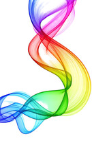 Rainbow swirl effect on black background