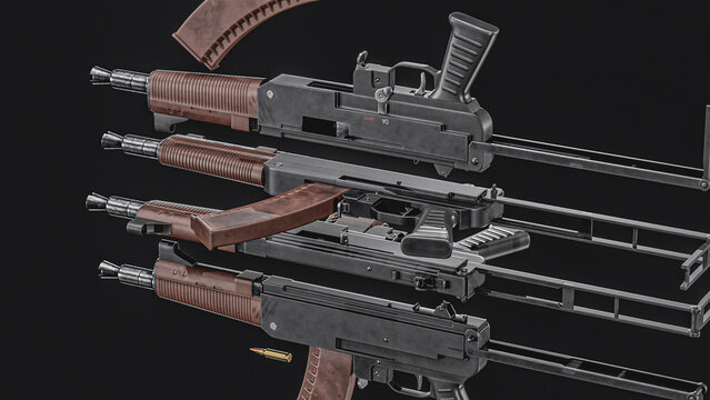 AMOGH carbine and Dragunov MA rifle