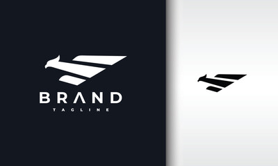 Modern Minimalist Abstract Eagle Bird Logo
