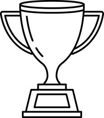 Outline Drawing of Winner Trophy Cup Award