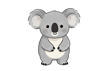 Naklejka premium Cute Koala Illustration in Minimal Style