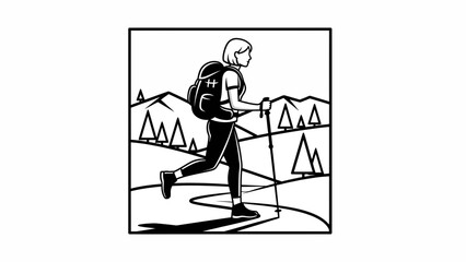 Travel mountain a woman